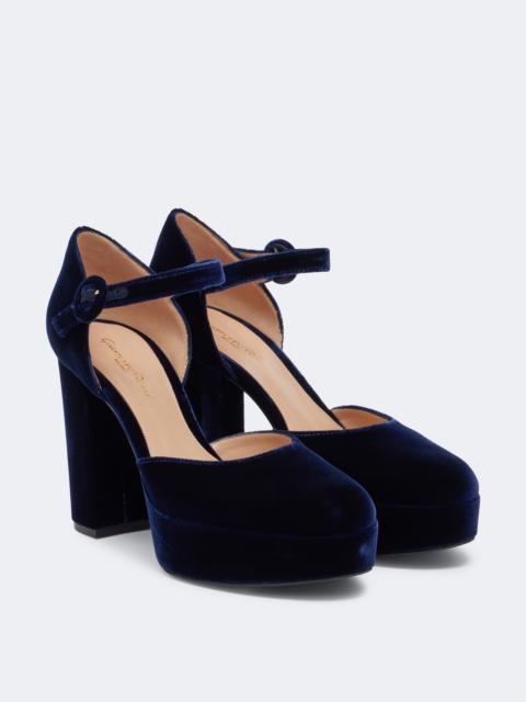 Gianvito Rossi Velvet platform pumps