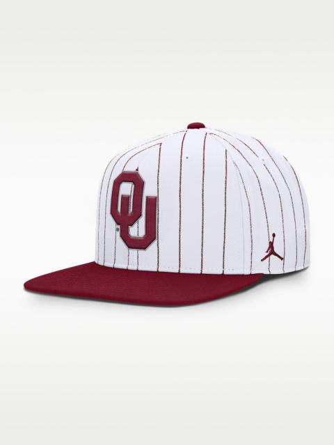 Jordan Oklahoma Primetime Pin Stripe 2-Tone Men's Jordan Brand Dri-FIT College Adjustable Hat