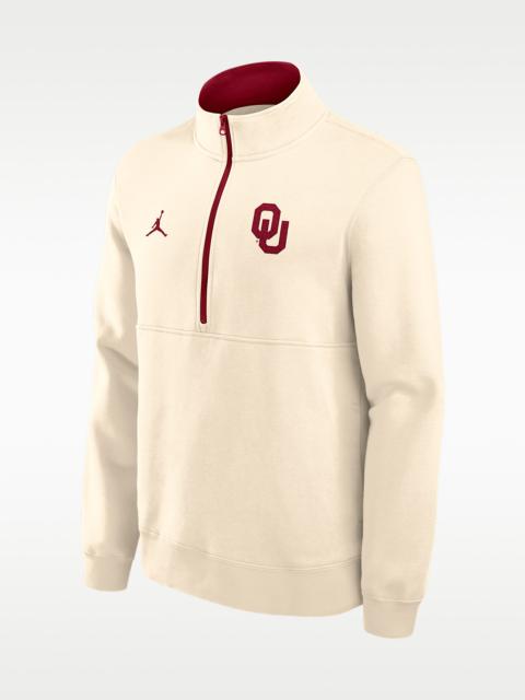 Jordan Oklahoma Primetime Primary Logo Men's Jordan Brand College 1/2-Zip Crew