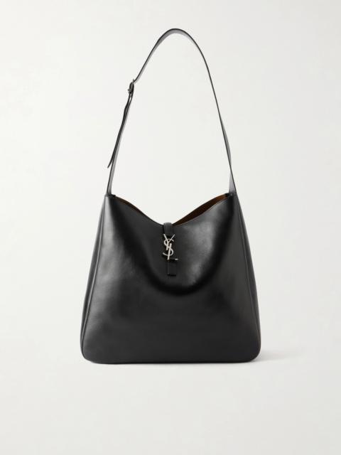 SAINT LAURENT Le 5 à 7 Logo-Embellished Full-Grain Leather Messenger Bag
