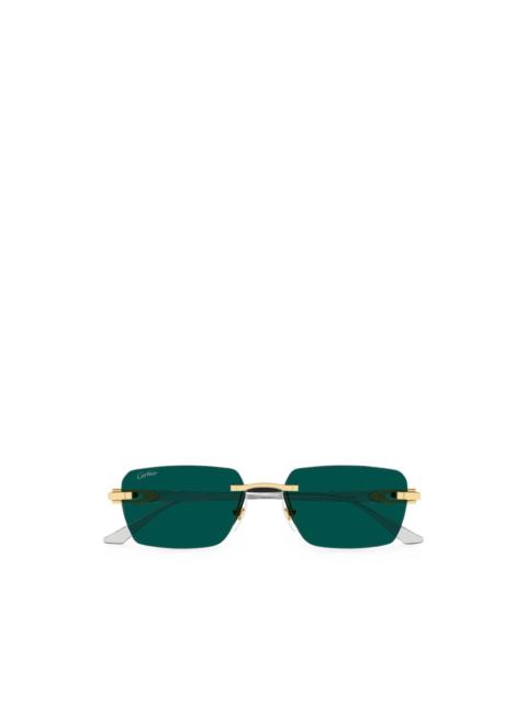 Cartier rimless rectangle-frame sunglasses