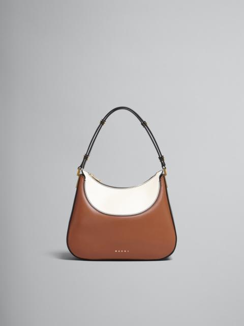 Marni MILANO SMALL BAG IN BROWN BLACK AND WHITE