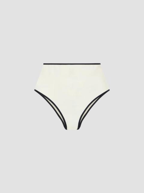 KIKI DE MONTPARNASSE Women's Contraste High-Waisted Bikini Bottom - Ecru Black