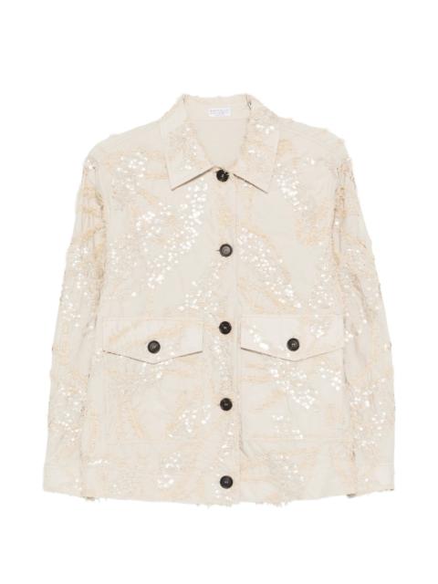 Brunello Cucinelli Brunello Cucinelli Sequin-embellished Front-pocket Jacket