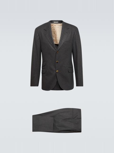 Brunello Cucinelli Striped virgin wool suit