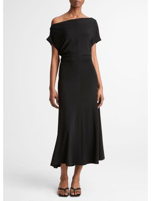 Vince Matte Jersey Off-Shoulder Midi Dress