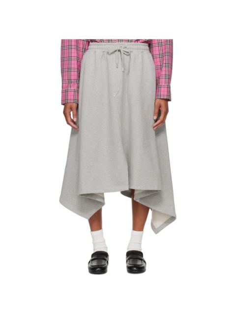 ADER error Gray Asymmetric Midi Skirt