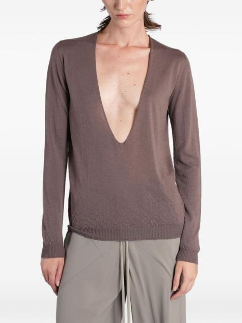 Rick Owens deep V-neck sweater