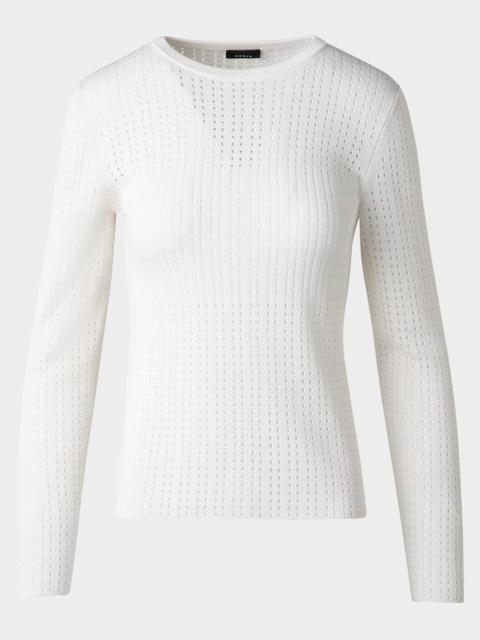 AKRIS Fitted Ajoure Knit Sweater