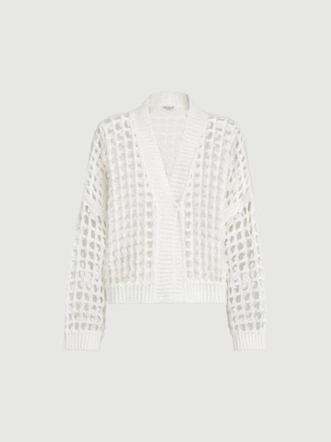 Brunello Cucinelli Jute and cotton net cardigan