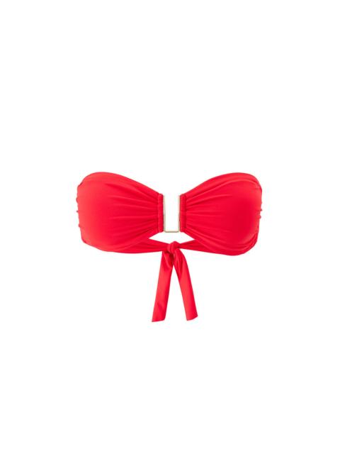 MELISSA ODABASH BARCELONA RED BIKINI TOP