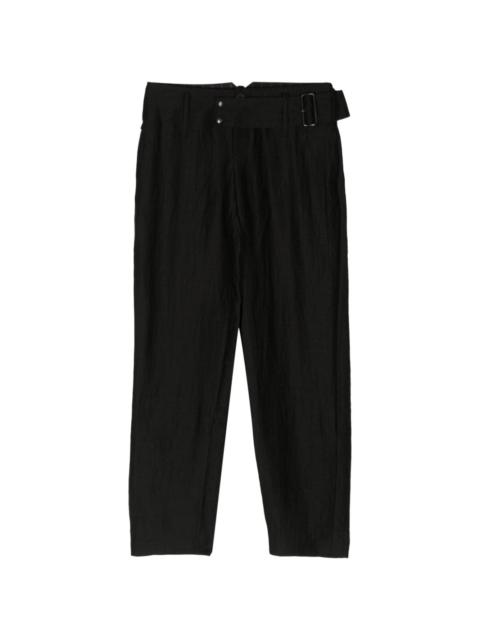 Yohji Yamamoto belted straight-leg trousers