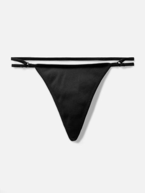 ANDREĀDAMO RIBBED STRAP DETAILED THONG