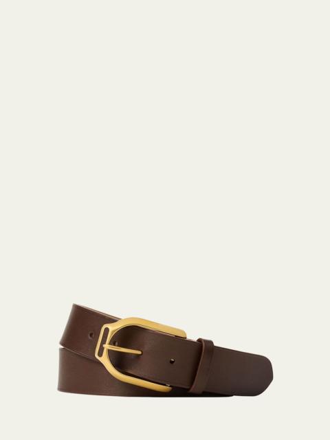 Ralph Lauren Men's Stirrup-Buckle Leather Belt