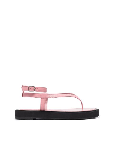 BY FAR Cece grained-leather sandals