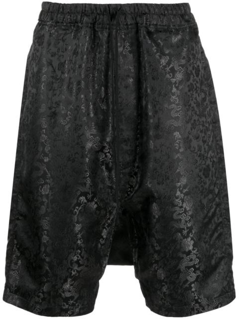 Junya Watanabe MAN botanical-print drop-crotch shorts