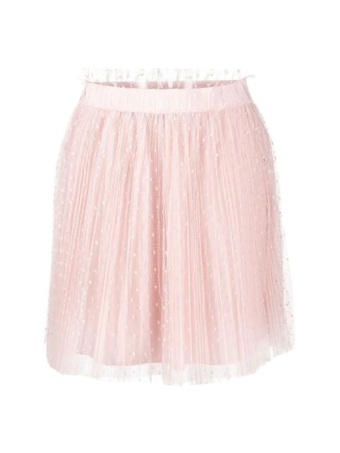 REDValentino point d'esprit tulle pleated miniskirt