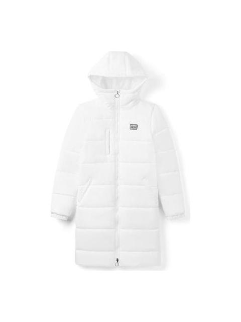 (WMNS) Vans Long hooded Puffer Jacket 'White' VN0A4BFTWHT