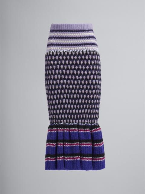 Marni 3D-STITCH SKIRT IN BLENDED YARNS