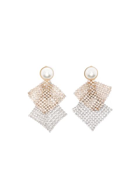 Rosantica Frizz embellished clip-on earrings