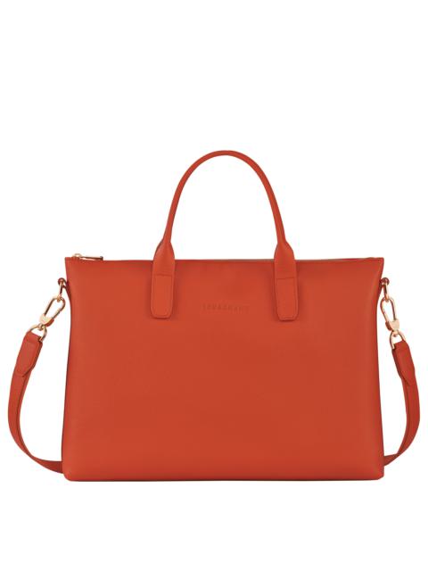 Longchamp Le Foulonné S Briefcase Paprika - Leather