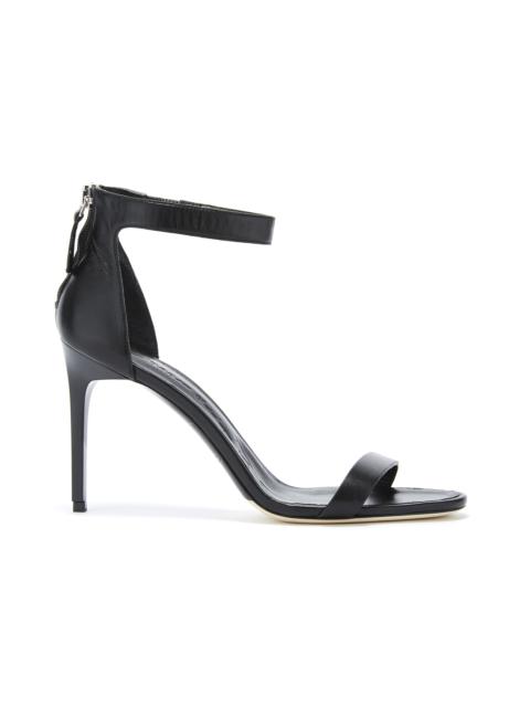 Oscar de la Renta BLACK LEATHER ANGE SANDALS