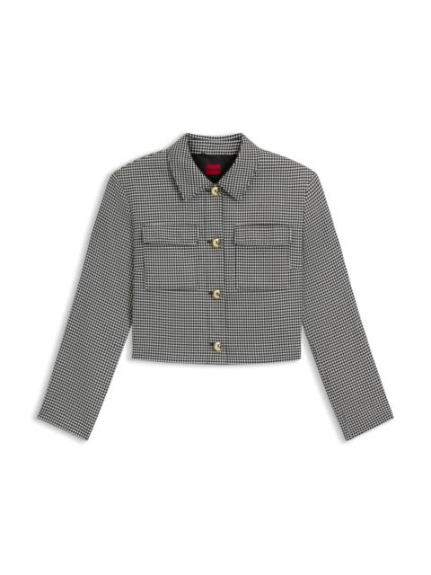 HUGO RELAXED-FIT BLAZER WITH CROPPED LENGTH
