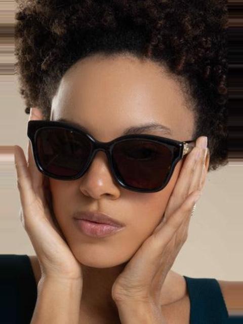GUCCI Round Square Logo Sunglasses