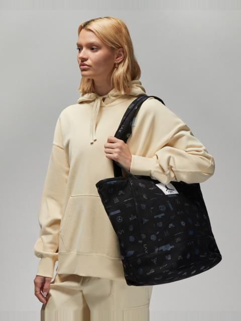 Jordan Jordan Flight Printed Recycled Cotton Carryall Tote Recycled Water Resistant Tote Bag (38L)