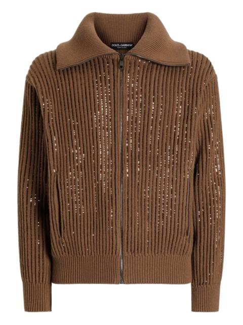 Dolce & Gabbana zip-up ribbed cardigan