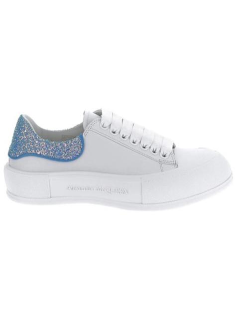 Alexander McQueen Alexander McQueen Deck Plimsol White Blue Glitter (Women's)