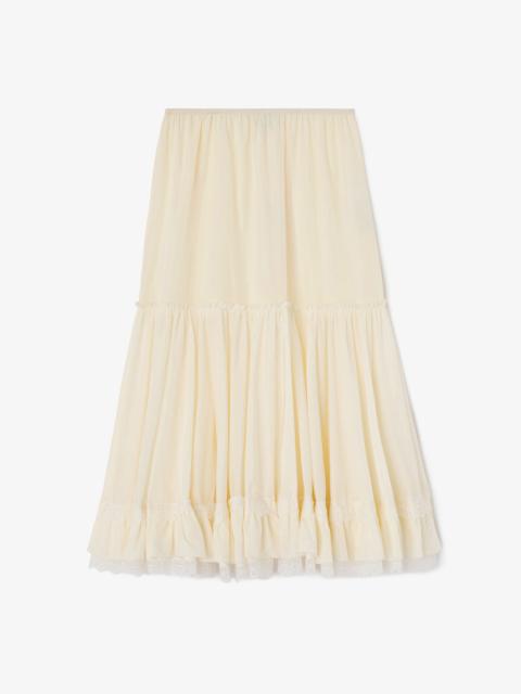 GANNI SKIRT IN WHITE NYLON