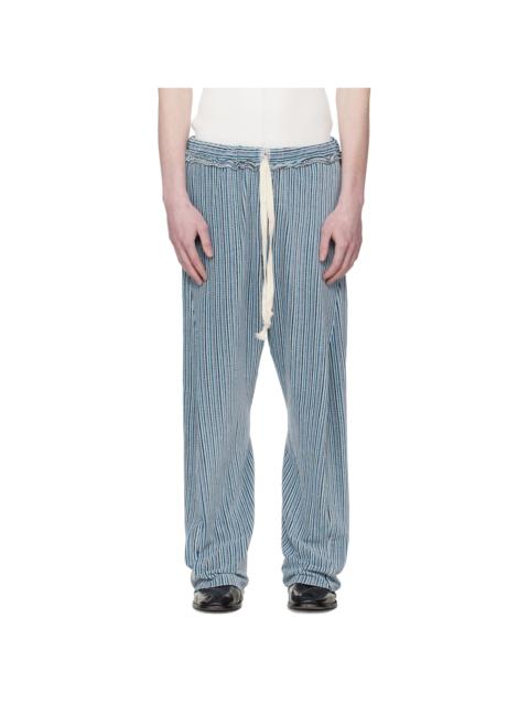 EDWARD CUMING Blue Twisted Track Pants