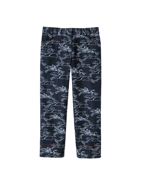 Longchamp cropped trousers Navy - Denim