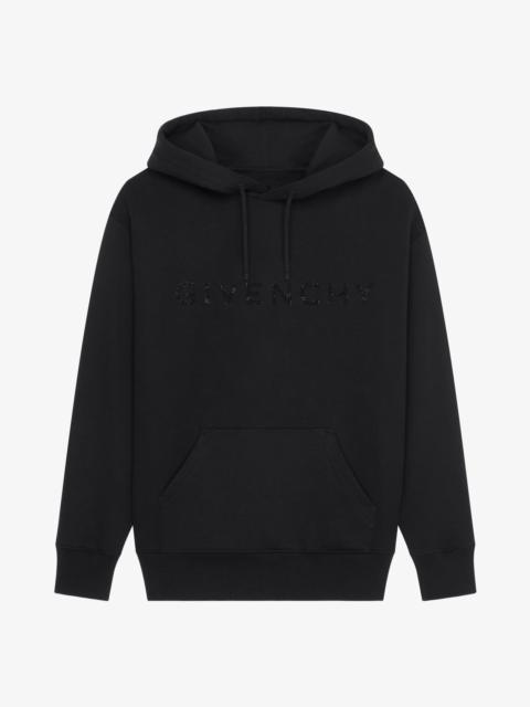 Givenchy HOODIE IN FLEECE WITH GIVENCHY RHINESTONES