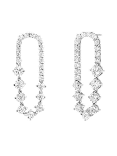 MELISSA KAYE Diamond Small Stella Ellipse Earrings - White Gold