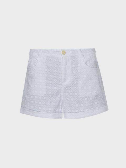 Vilebrequin WOMEN COTTON BERMUDA SHORTS BRODERIE ANGLAISE