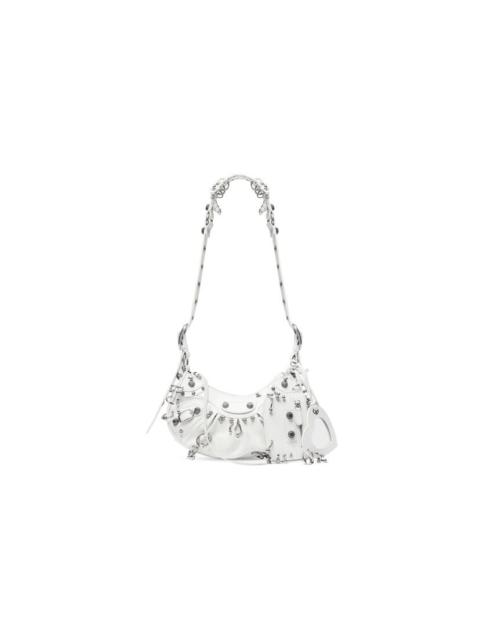 Women's Le Cagole Xs Shoulder Bag With Piercing in Optic White