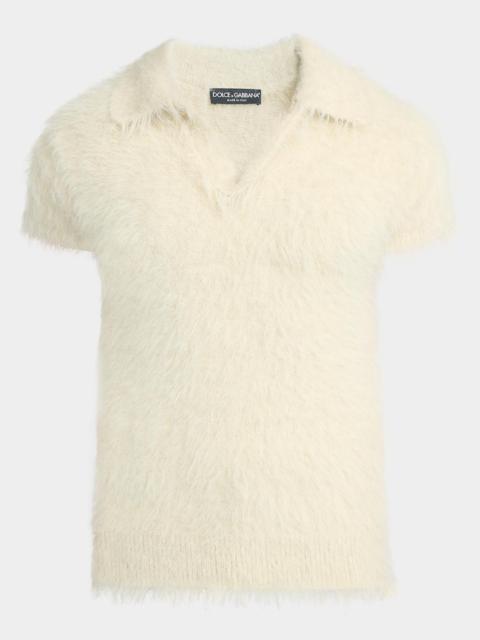 Dolce & Gabbana Men's Polo Short-Sleeve Sweater