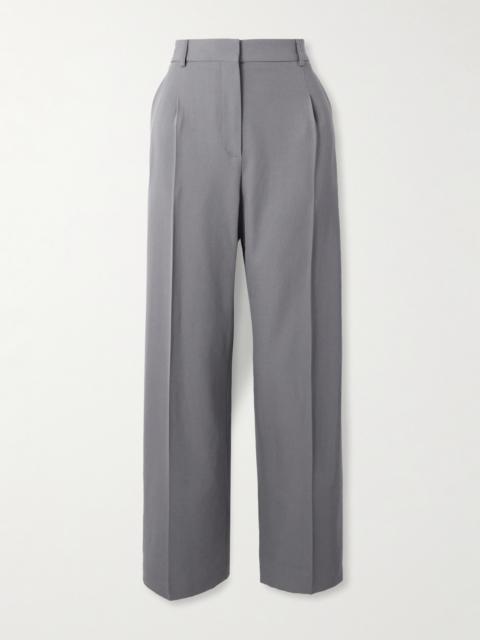 Alaïa Capri Pleated Wool-gabardine Straight-leg Pants