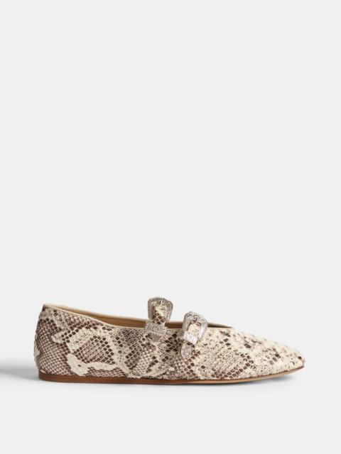 LE MONDE BÉRYL Classic Claudia / Roccia Leather Snake Effect