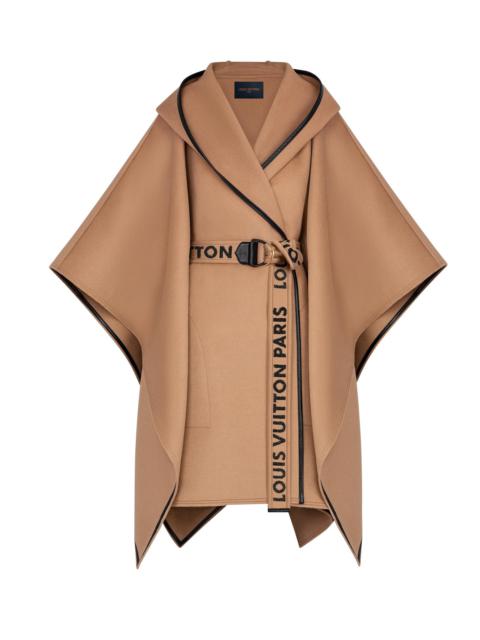 Louis Vuitton Hooded Cape Coat With Belt