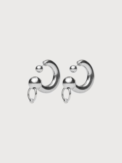 THE SILVER-TONE RING EARRINGS