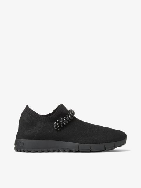 JIMMY CHOO Verona
Black Knit Trainers with Crystals