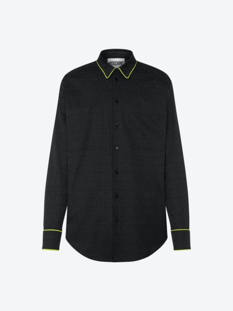 Moschino ALLOVER LOGO JACQUARD POPLIN SHIRT