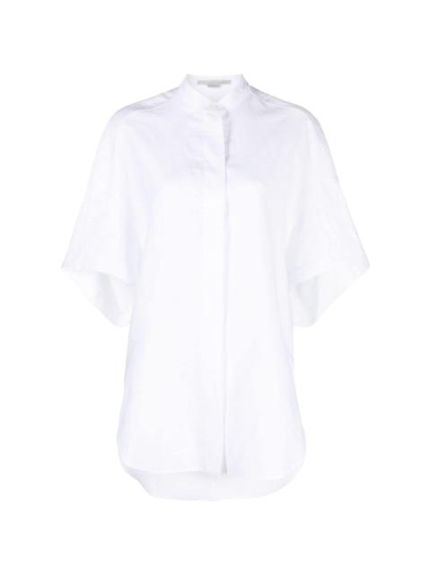 linen-blend tunic shirt