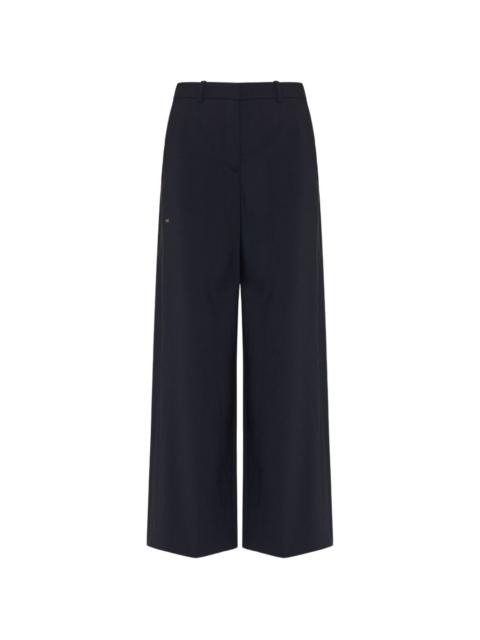 Theory pleated wide-leg trousers