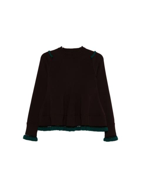 トップス Sacai Cotton Gabardine x Knit Pullover sacai Cotton Gabardine X Knit Pullover | REVERSIBLE