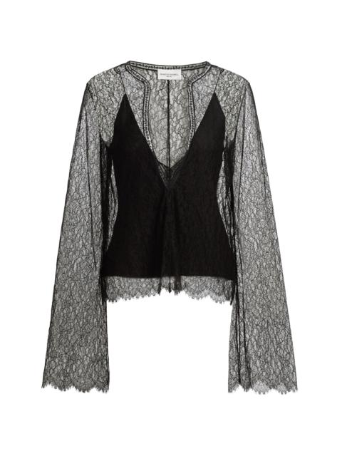 BRANDON MAXWELL Women's The Eloise Lace Top - Black