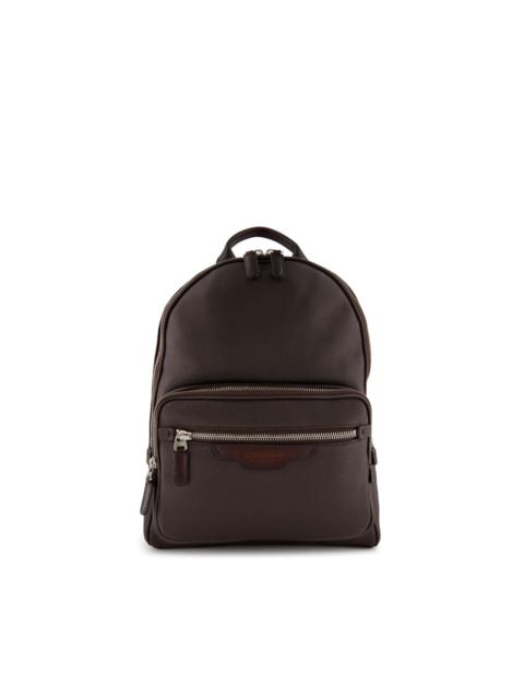 grained-leather backpack